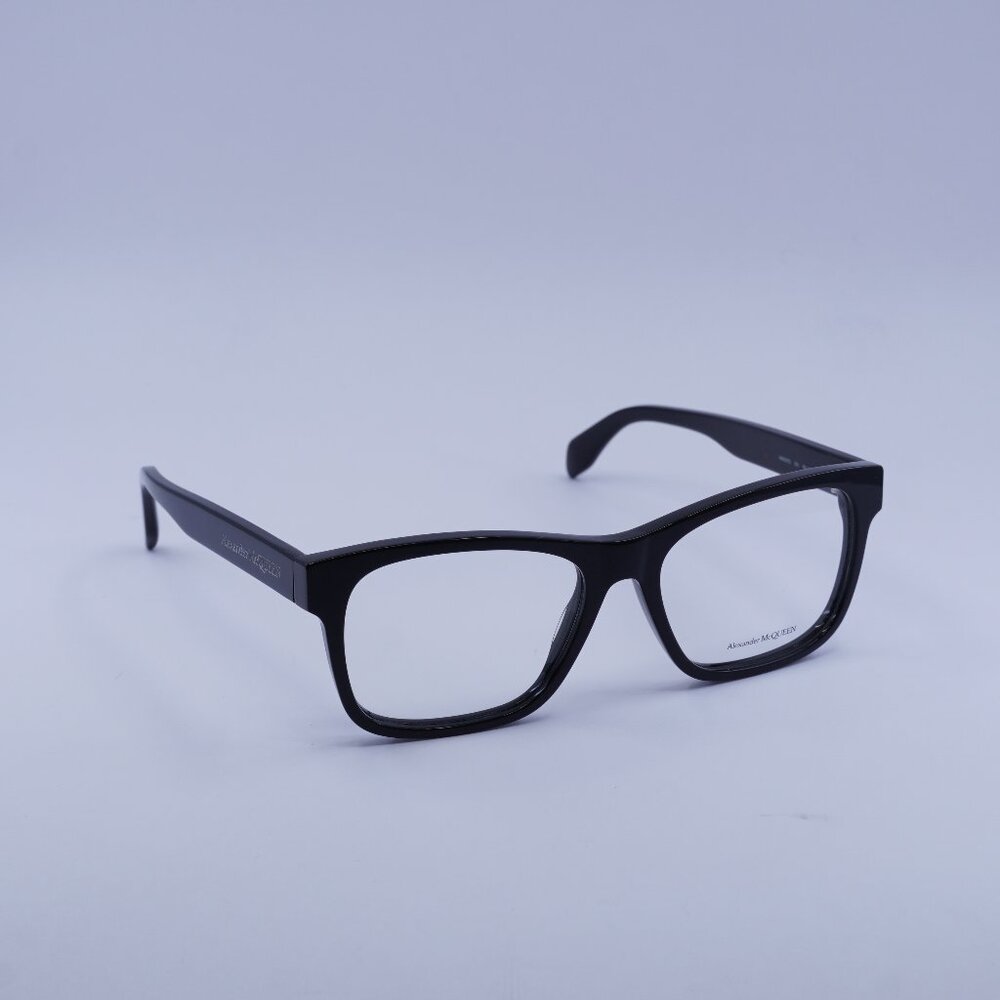 Alexander McQueen AM0307O 001 Eyeglasses Black 55mm Square Frame